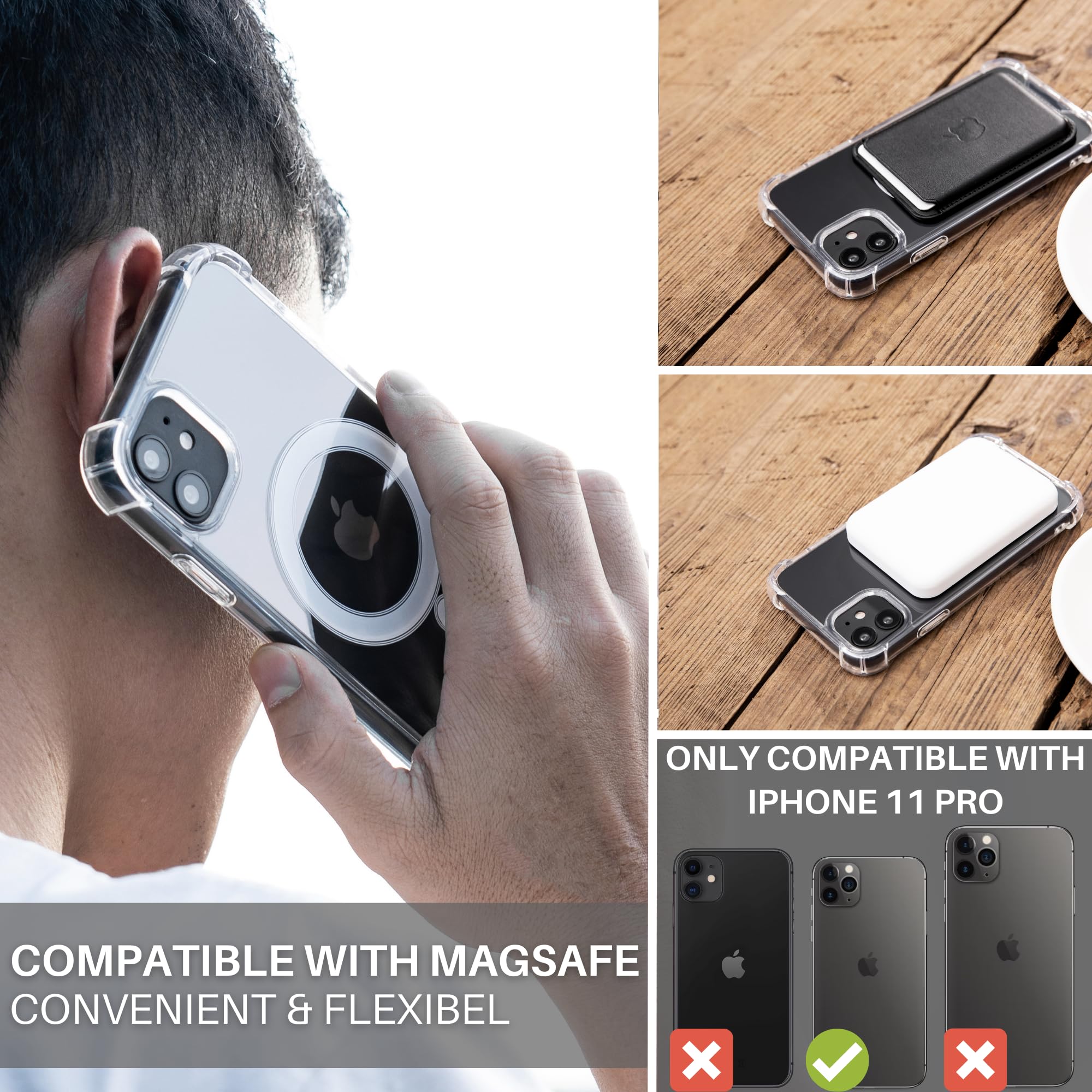 Amazon.com: JProtect Magnetic Case for iPhone 11 Pro - MagSafe